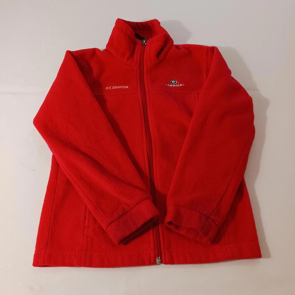 Columbia XB3912 Georgia Bulldogs Flanker Full Zip Fleece Jacket Youth Size Small